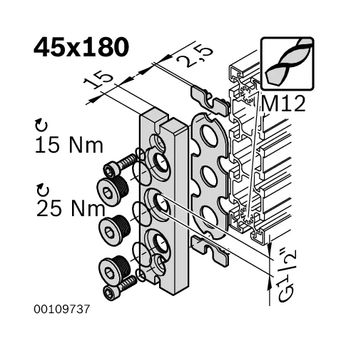 Płyta kołnierzowa 45x180