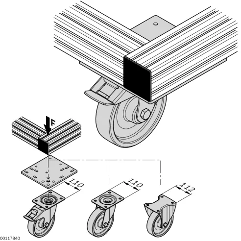 Płyta montażowa zestawu kołowego do dużych obciążeń