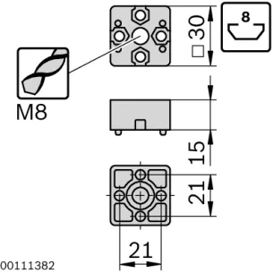 Łącznik końcowy 30x30  zestaw designLINE 2