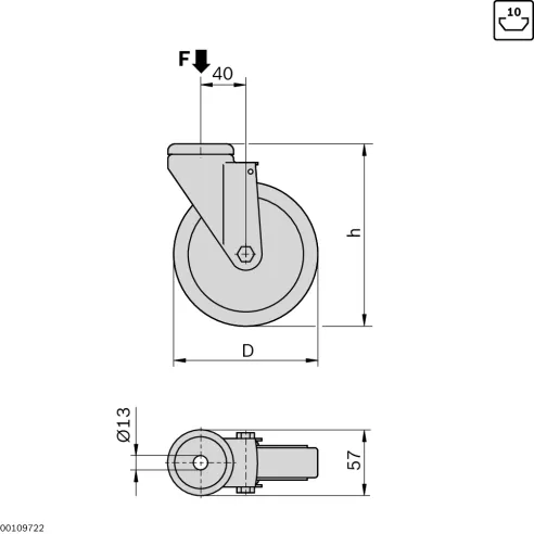 Zestaw kołowy ESD D125 F1100N