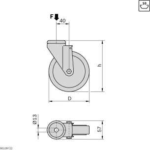Zestaw kołowy D80 F600N ESD 2