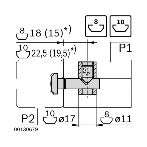 Łącznik szybkomocujący 0° [8/10] D11 ze stali szlachetnej