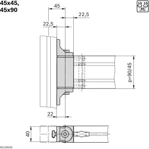 Łożysko ruchome 45x90  2