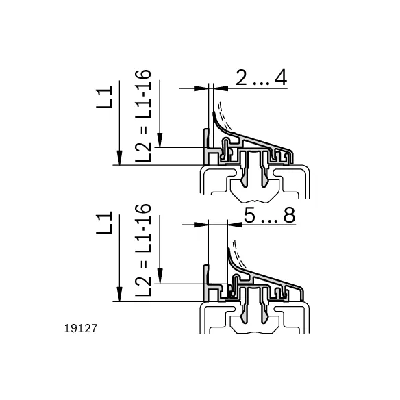 Profil do szyb ochronnych [10] Clean Room R45 typ B
