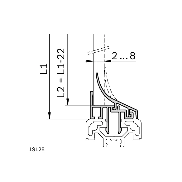 Profil do szyb ochronnych [10] Clean Room R40 typ B
