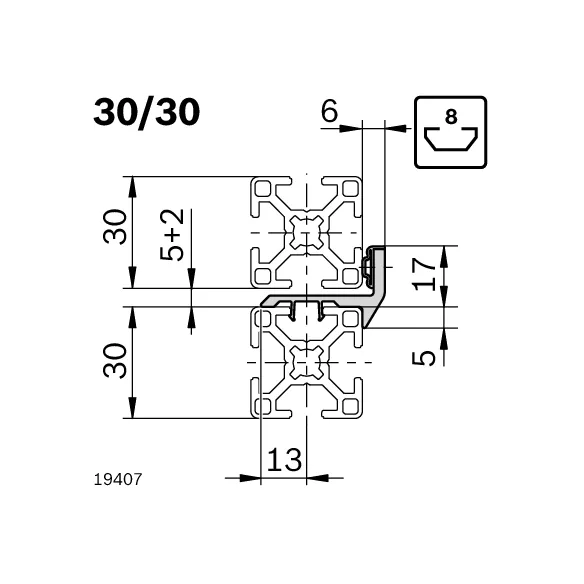 Listwa uszczelniająca 30/30 [8]