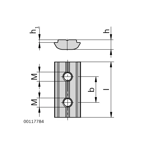Wpust rowkowy obracany z wkrętem bez łba [10] 2XM5 ES 1XM5 1XM6