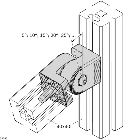 Przegub 40x40 blokowany