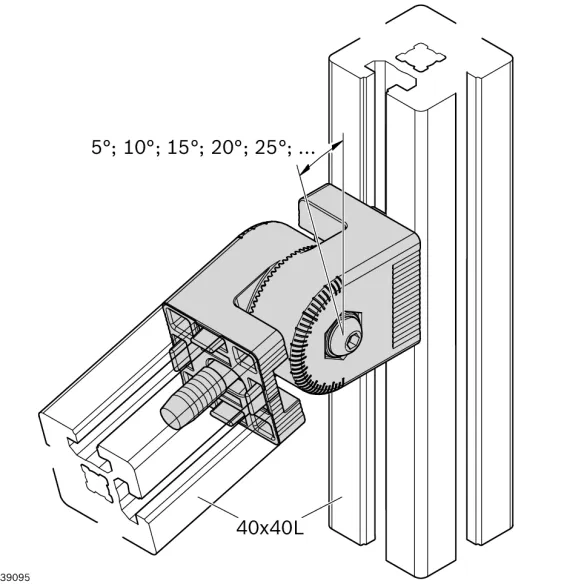 Przegub 40x40 blokowany