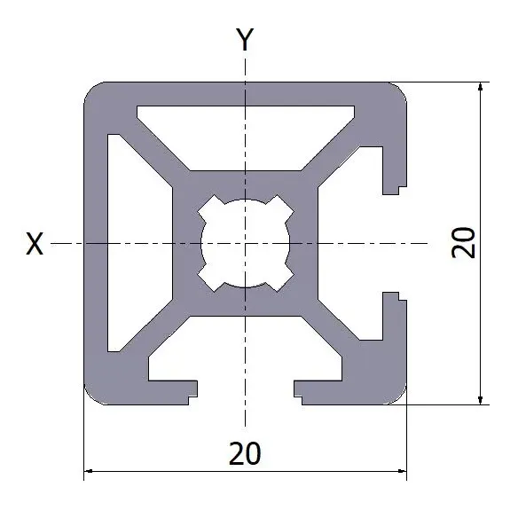 Profil aluminiowy 20x20 2NVS