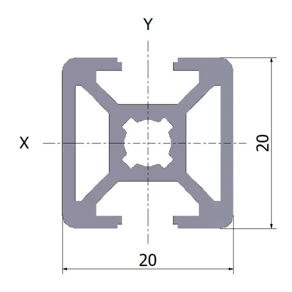 Profil aluminiowy 20x20 2N