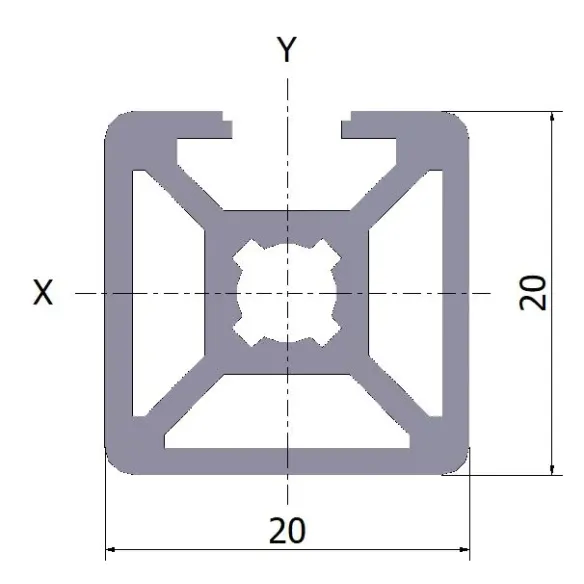 Profil aluminiowy 20x20 1N