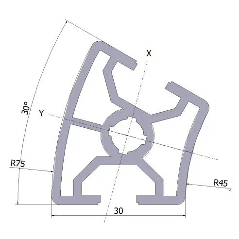 Profil aluminiowy 30x30°