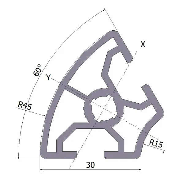 Profil aluminiowy 30x60°