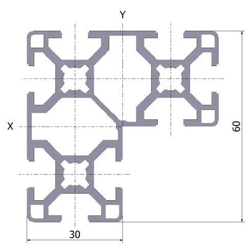 Profil aluminiowy 30x60x60