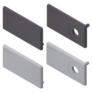 Zaślepka 40x80 z otworem czarna ESD 2