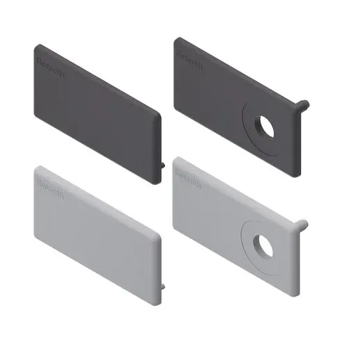 Zaślepka 40x80 z otworem jasno szara RAL 7004