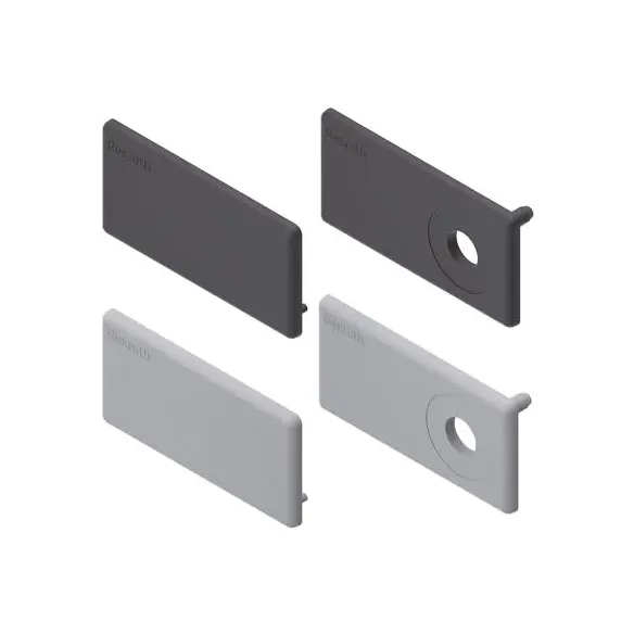 Zaślepka 40x80 z otworem jasno szara RAL 7004