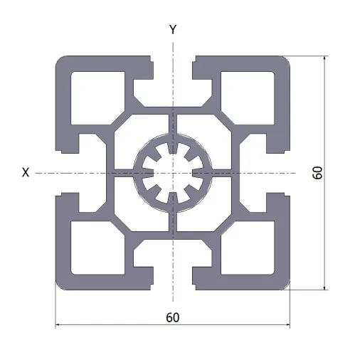 Profil aluminiowy 60x60