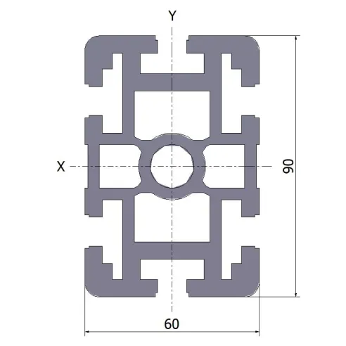 Profil aluminiowy 60x90