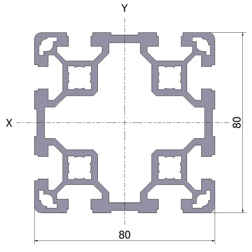 Profil aluminiowy 80x80L
