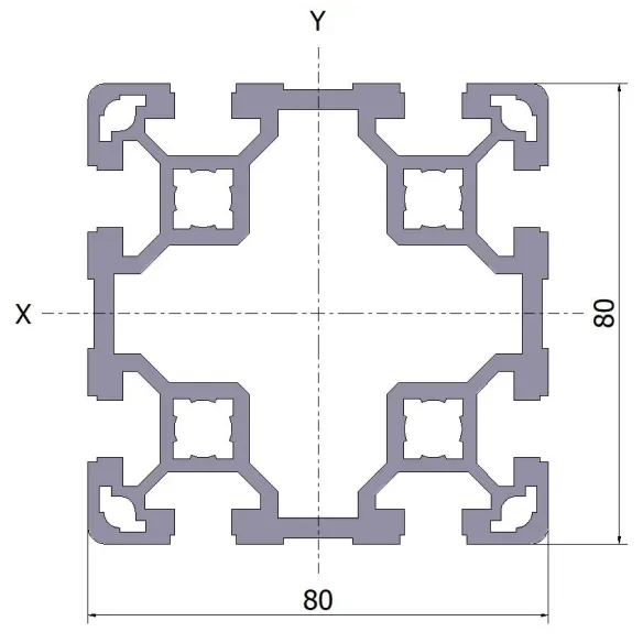Profil aluminiowy 80x80L