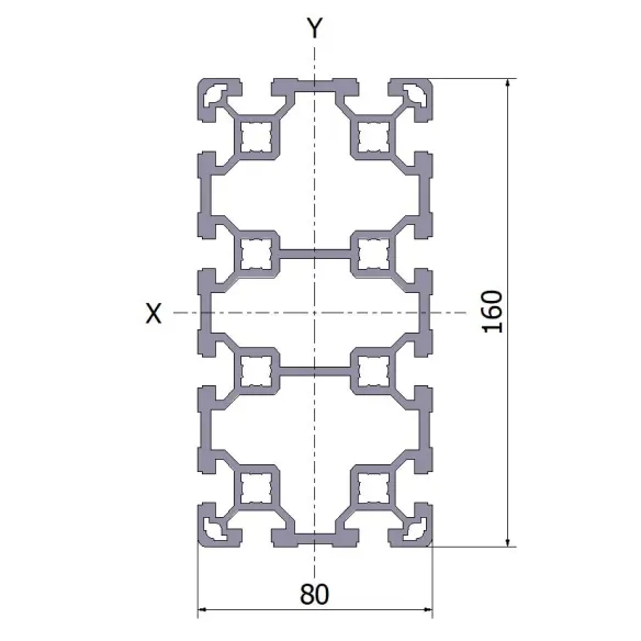 Profil aluminiowy 80x160L