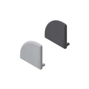 Zaślepka 45x45L R  jasno szara RAL 7004 2