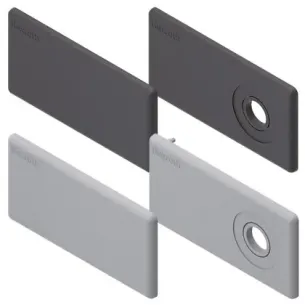 Zaślepka 45x90 z otworem czarna ESD 2