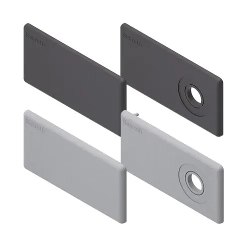 Zaślepka 45x90 z otworem jasno szara RAL 7004