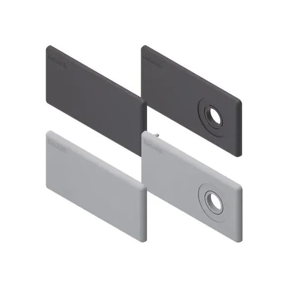 Zaślepka 45x90 z otworem jasno szara RAL 7004