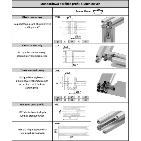 Profil aluminiowy 90x180L