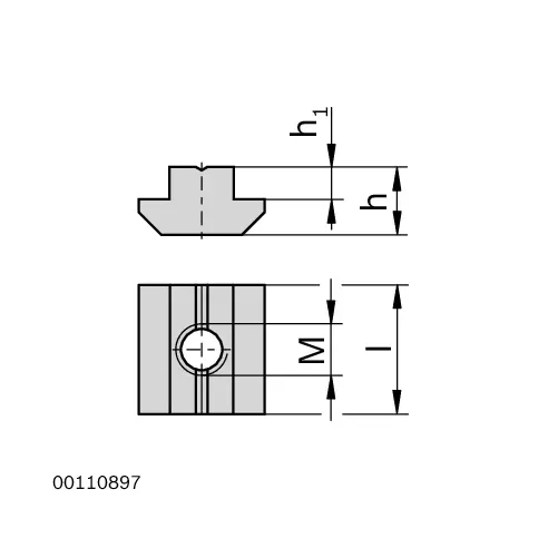 Wpust rowkowy M4 [6] ze stali szlachetnej