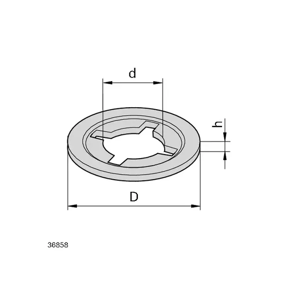 Pierścień zabezpieczający M6