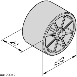 Rolka D32 zielona ESD 2