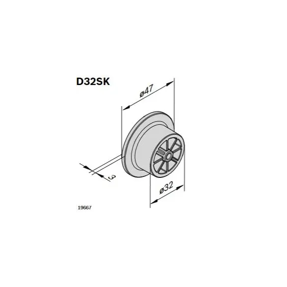 Rolka D32SK czerwona ESD