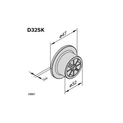 Rolka D32SK żółta ESD