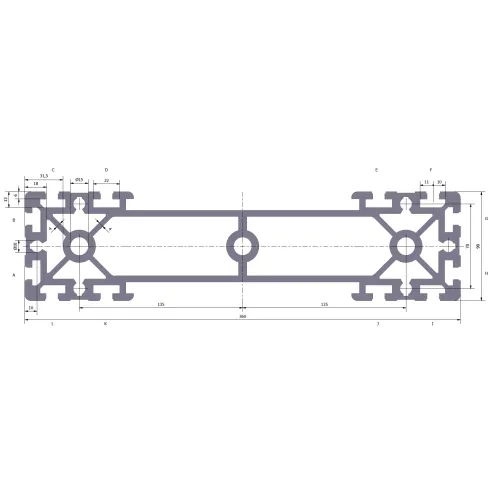 Profil aluminiowy 90x360