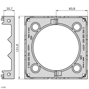 Rozpórka 20x120 szary ostrzegawczy 2