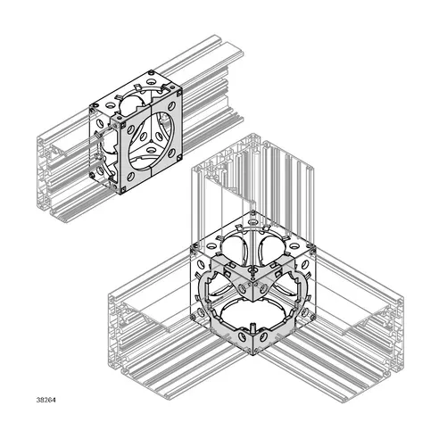 Rozpórka 20x120 szary ostrzegawczy