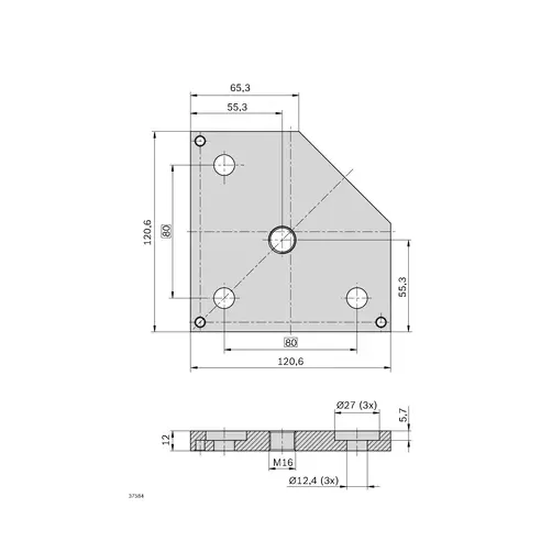 Płyta podkładowa 40x120x120
