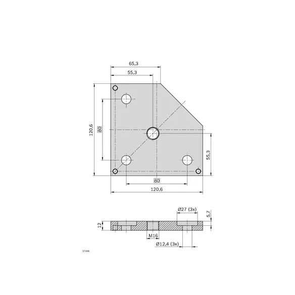 Płyta podkładowa 40x120x120