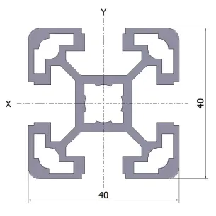 Profil aluminiowy 40x40L czarny anodowany 2