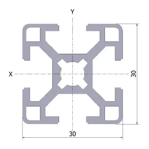 Profil aluminiowy 30x30 czarny anodowany 2