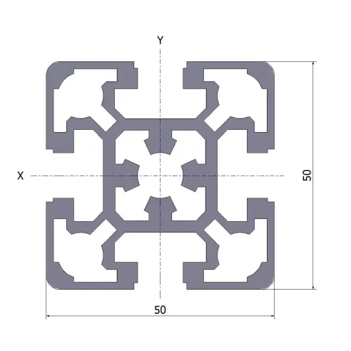 Profil aluminiowy 50x50L 20x6070 mm