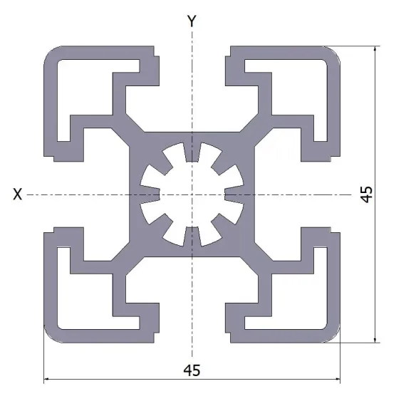 Profil aluminiowy 45x45 20x6070 mm