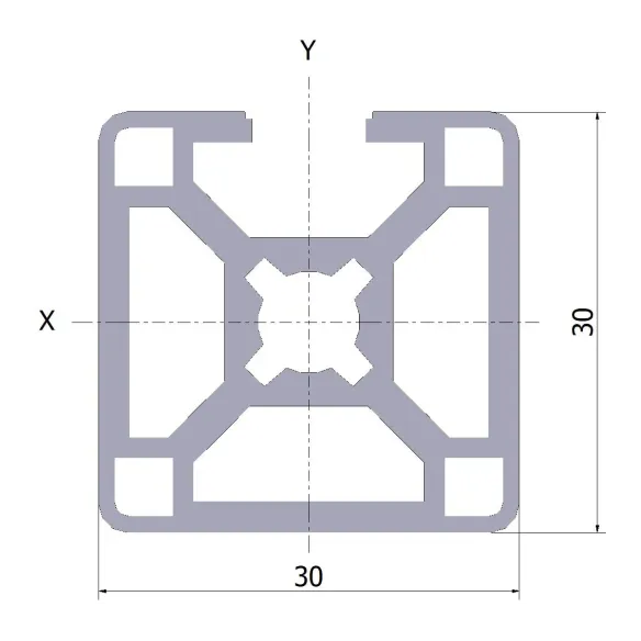 Profil aluminiowy 30x30 1N 20x6070 mm