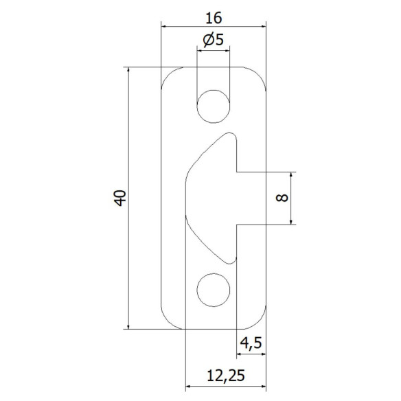 Profil aluminiowy konstrukcyjny 40x16 [rowek 8 mm]