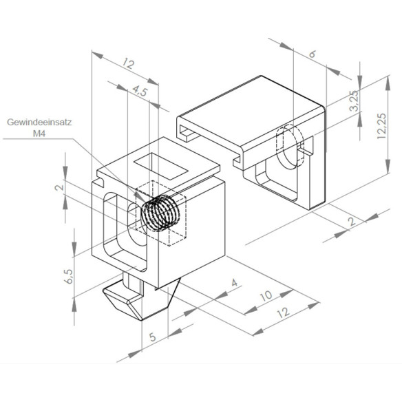 Bloczek montażowy M4 [5]