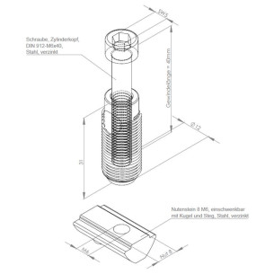 Łącznik gwintujący M6 [8] 2